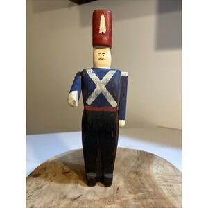 Wolf Creek Folk Art  Wood Figures Soldier Toy Handmade